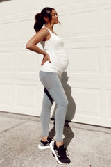 PinkBlush Ivory Ruched Maternity Tank Top