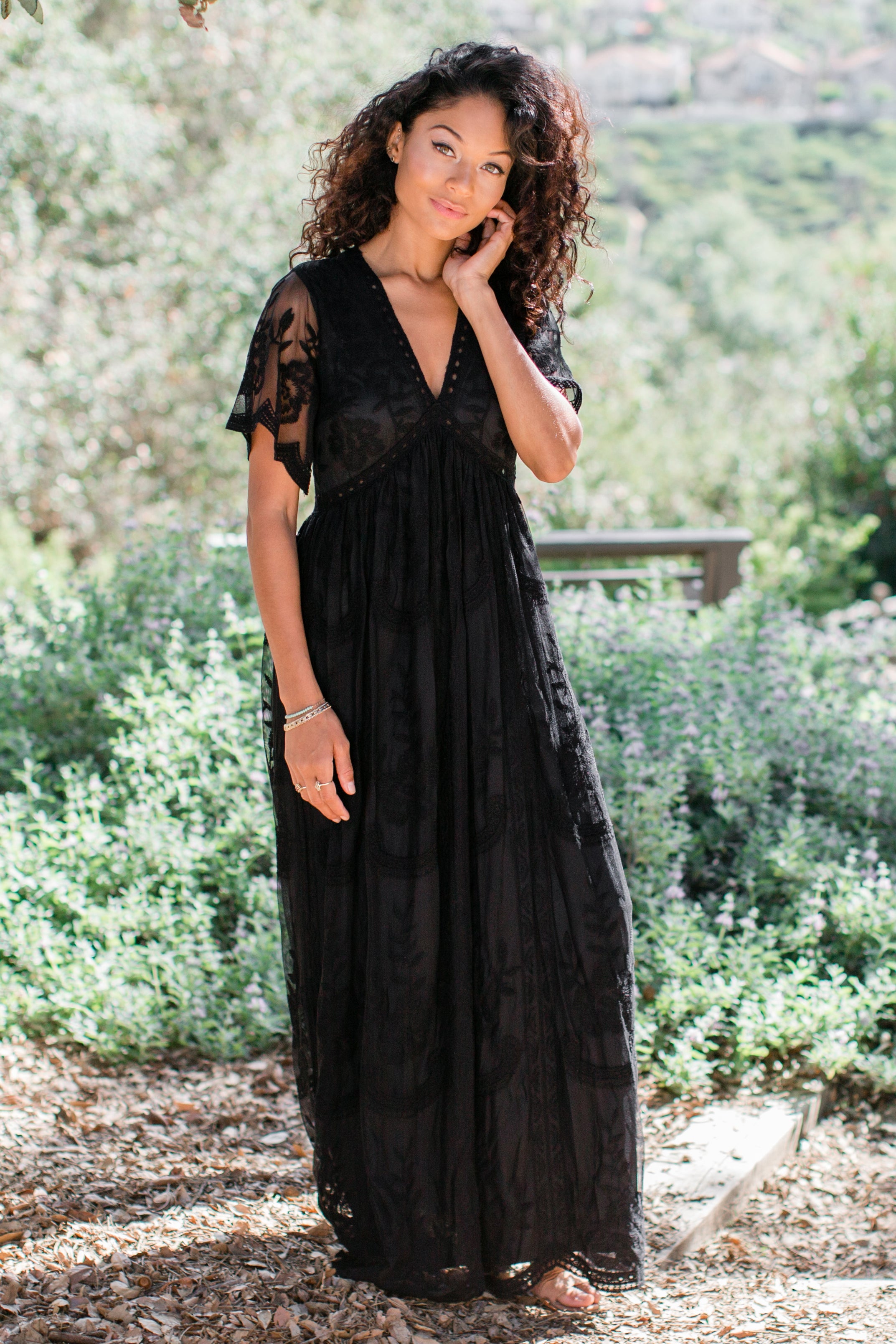chinese dress ladies Organza Long Sleeve Dress – Annabel main image 1