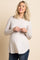 Beige Basic Long Sleeve Maternity Top