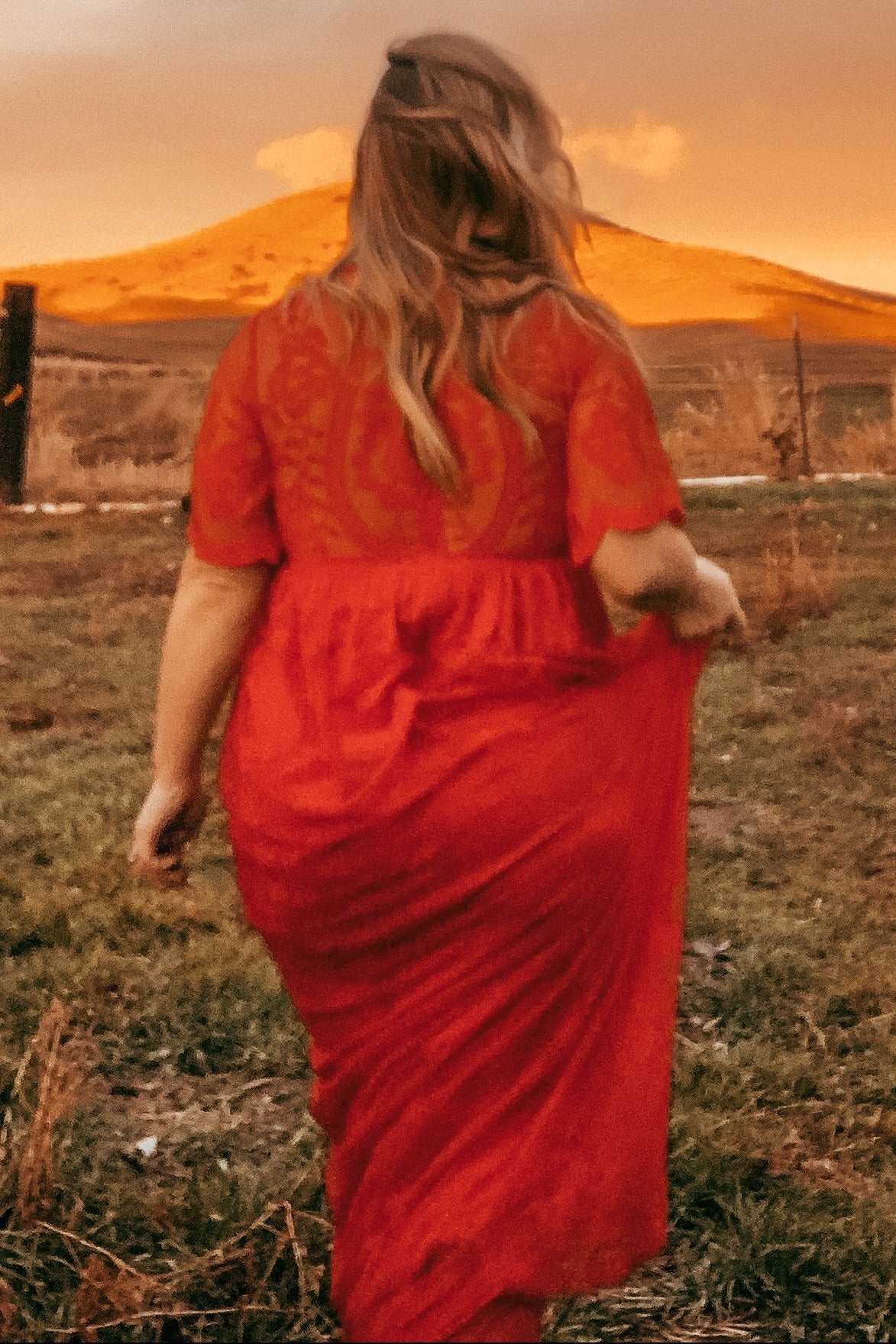 PinkBlush Red Lace Mesh Overlay Maxi Dress PinkBlush Red Lace Mesh Overlay Maxi Dress