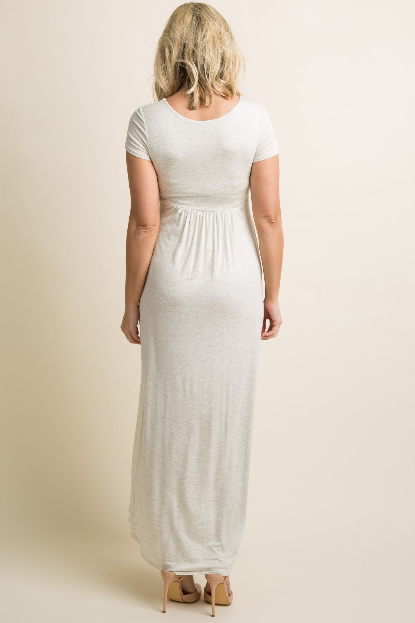 PinkBlush Beige Draped Maternity/Nursing Maxi Dress PinkBlush Beige Draped Maternity/Nursing Maxi Dress