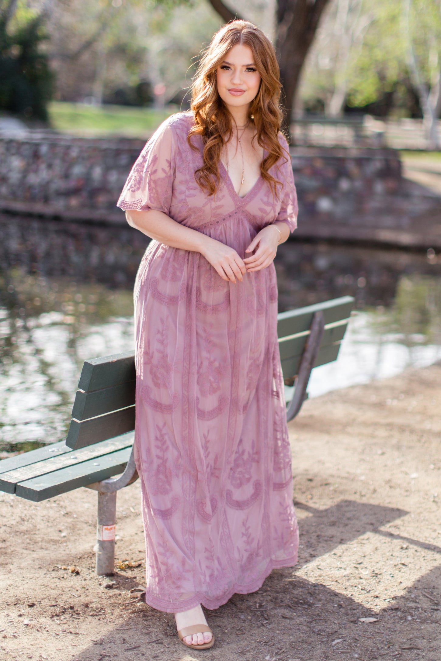 PinkBlush Mauve Lace Mesh Overlay Plus Maxi Dress PinkBlush Mauve Lace Mesh Overlay Plus Maxi Dress