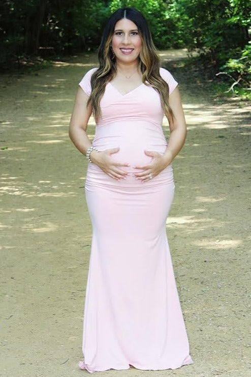 PinkBlush Pink Maternity Photoshoot Gown