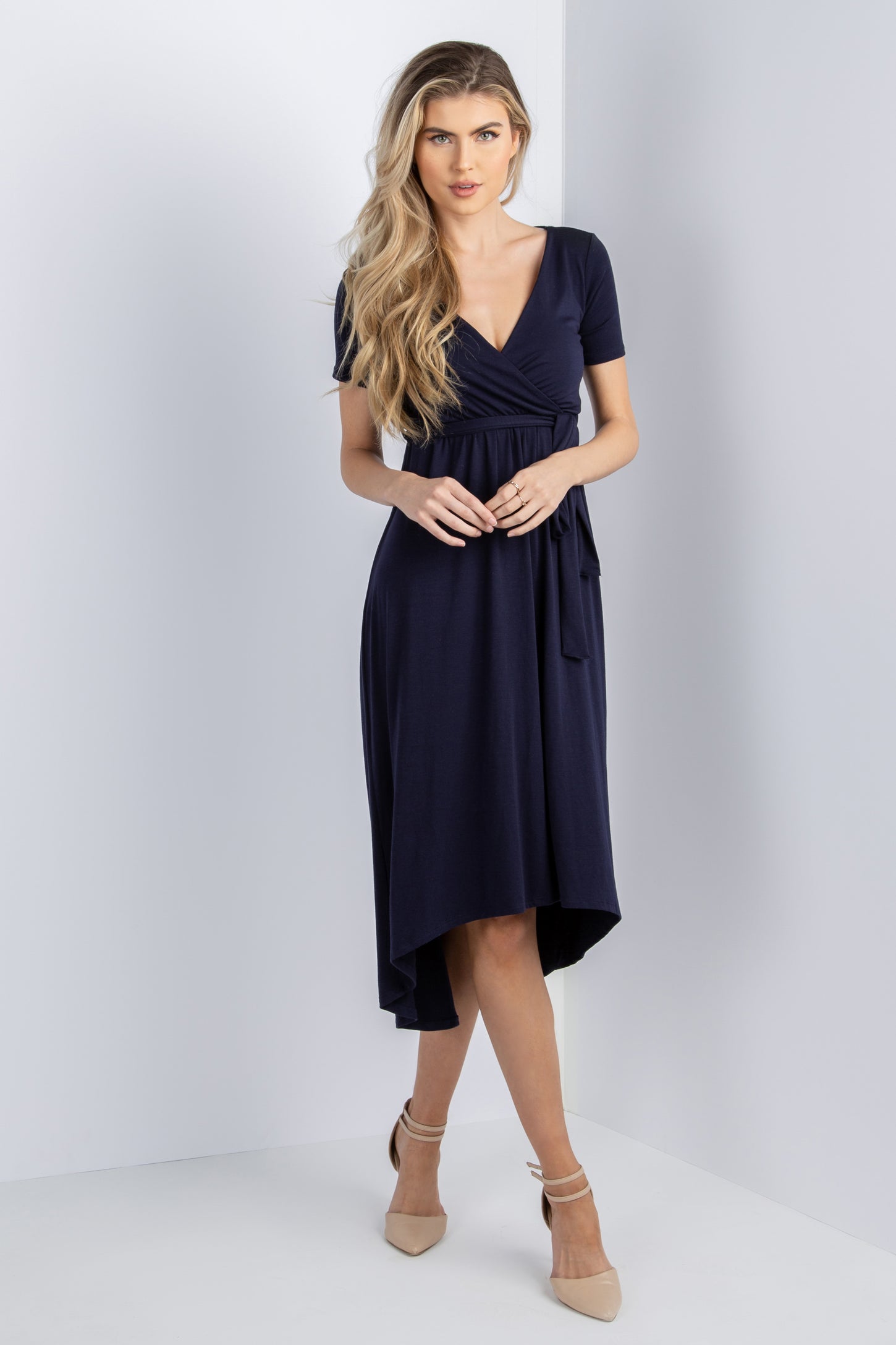 blue maternity wrap dress Blue Chambray Maternity Wrap Maxi Dress PinkBlush