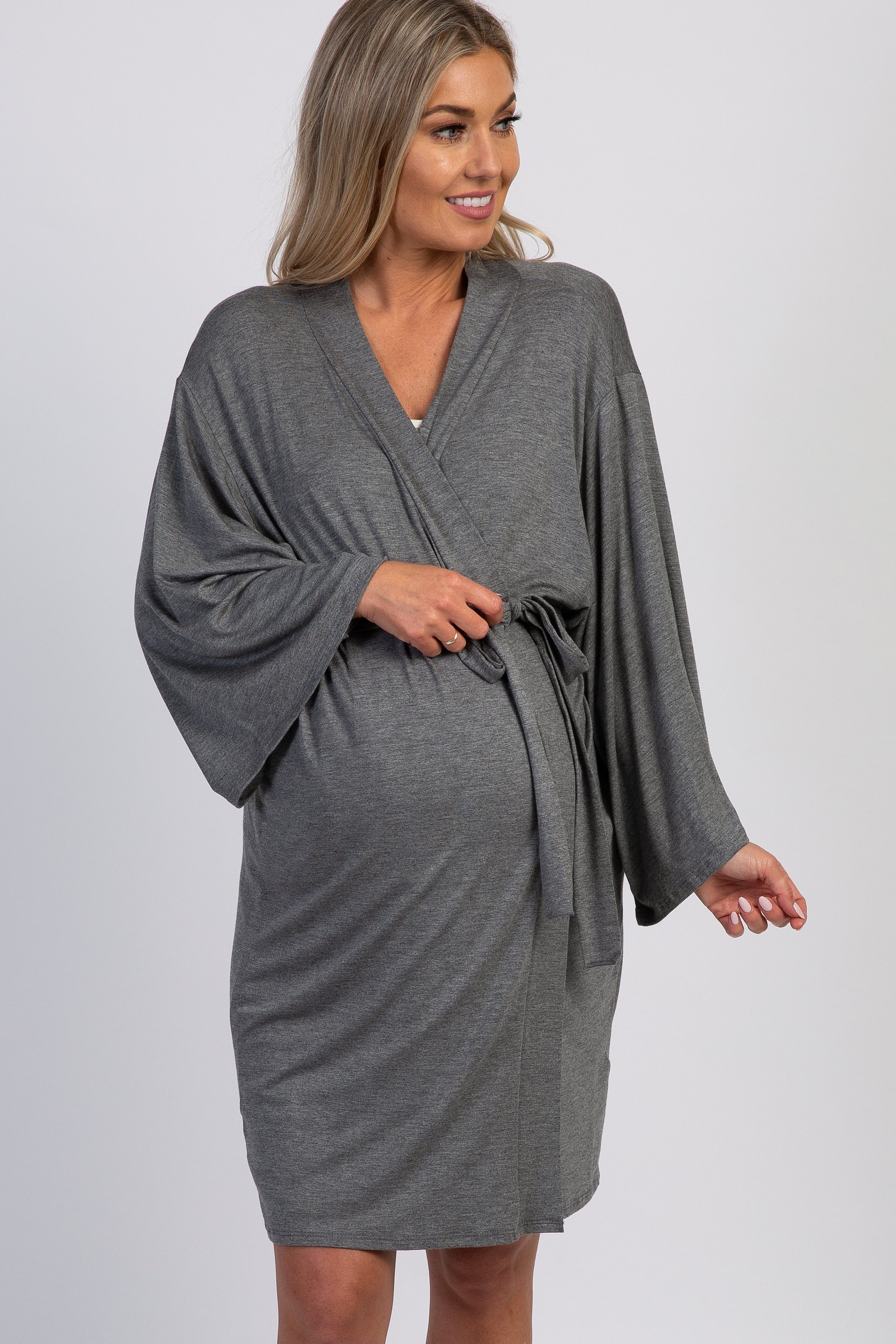 PinkBlush Charcoal Delivery/Nursing Maternity Robe PinkBlush Charcoal Delivery/Nursing Maternity Robe