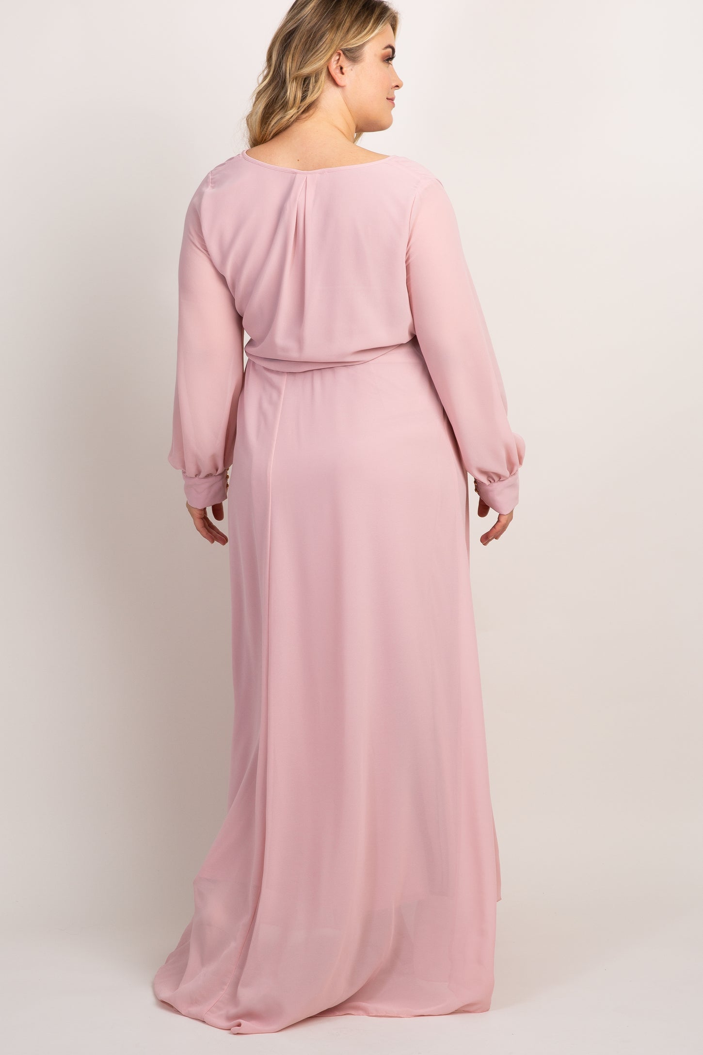 plus size pink maxi dress Detail Boutique - Sade - Hot If you have sensitivity to elastic or smocking please refrain from ordering this item as the whole top is smocked Pinkblush Light Pink Chiffon Long