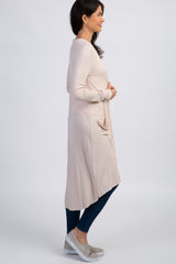 Cream Button Front Knit Cardigan