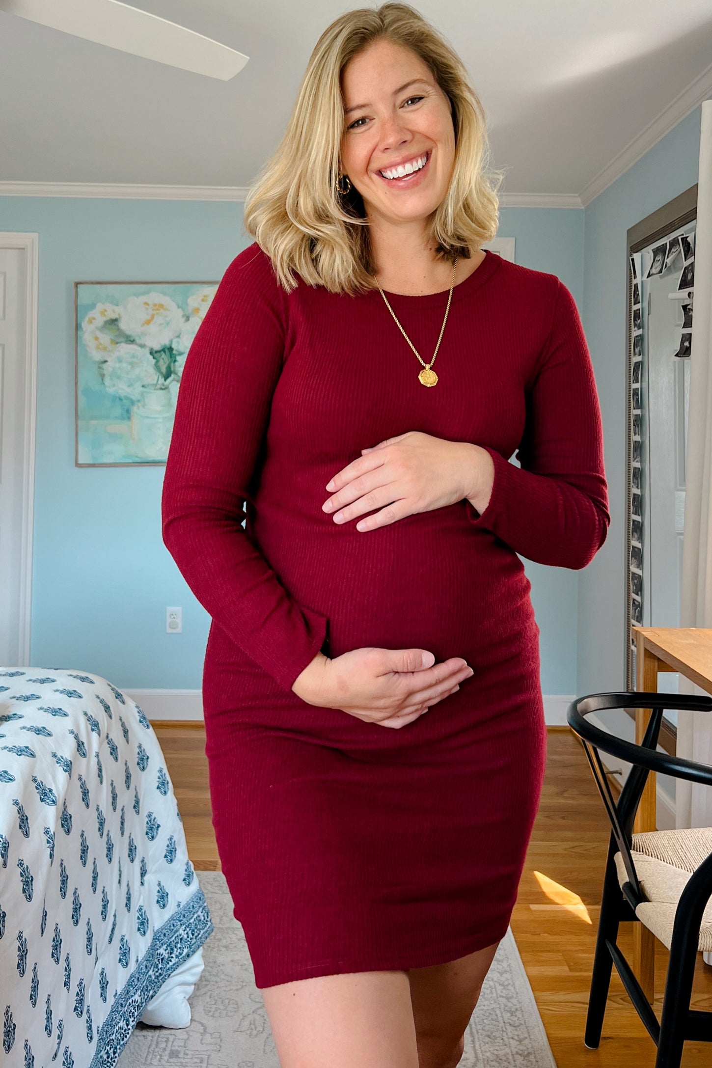 Burgundy Knit Long Sleeve Maternity Sweater Dress Large - PinkBlush - Casual Chic Boutique Burgundy Knit Long Sleeve Maternity Sweater Dress Large - PinkBlush - Casual Chic Boutique