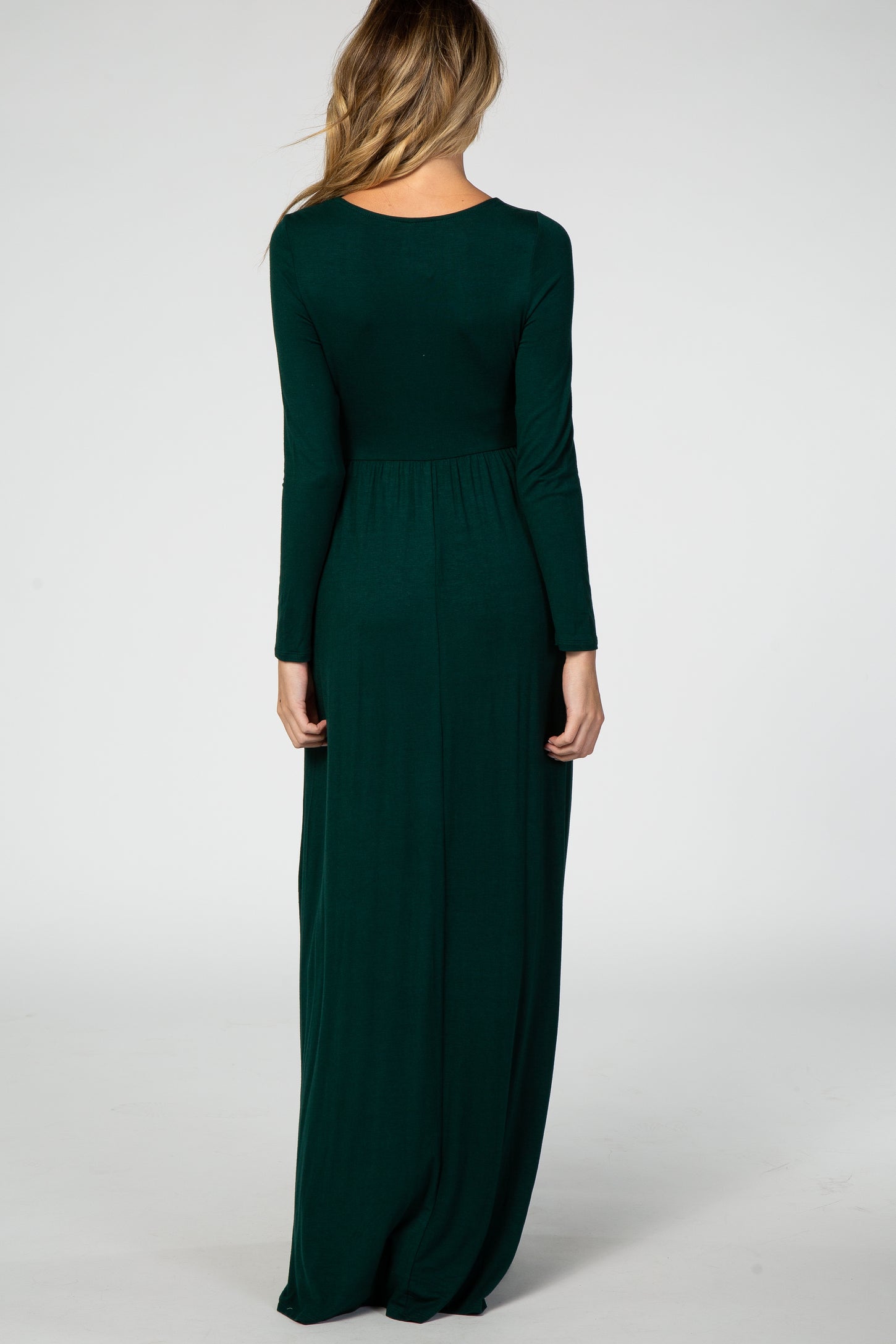 Pinkblush Green Long Sleeve Maternity Nursing Maxi Dress Large Pinkblush Green Long Sleeve Maternity Nursing Maxi Dress Large