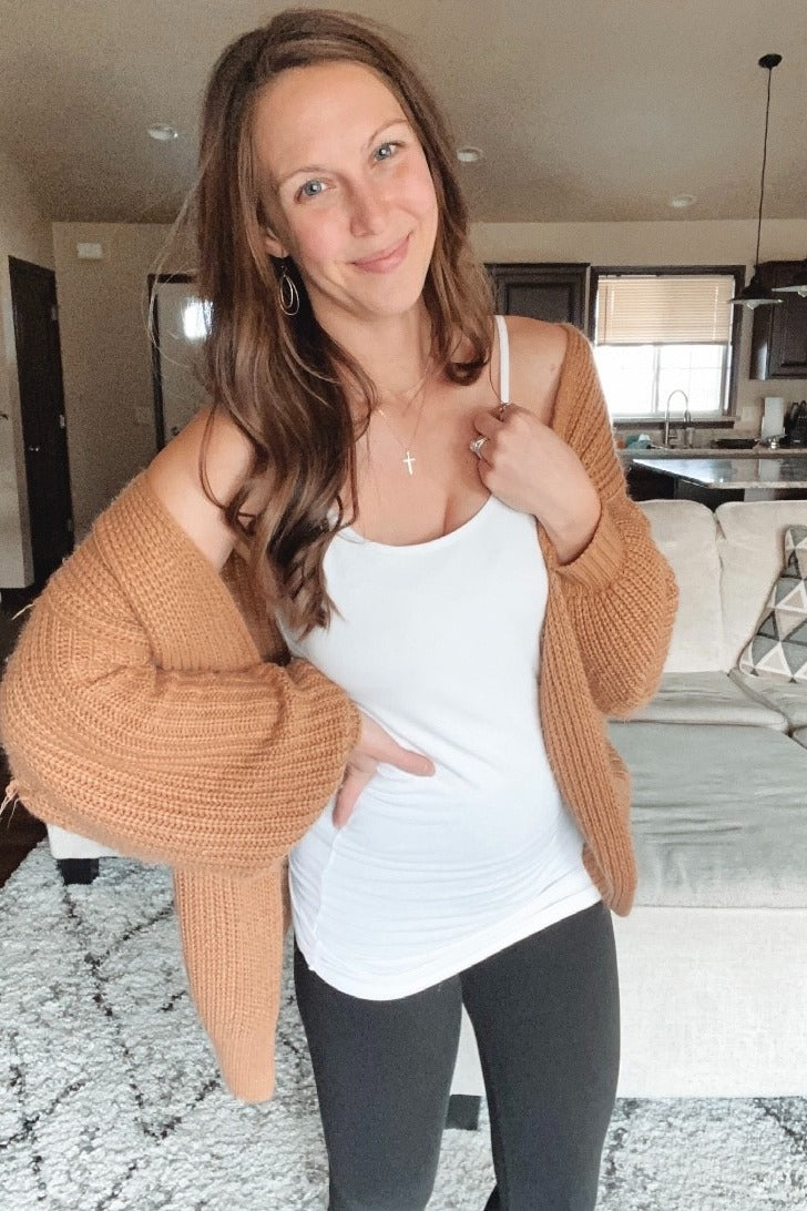 White Solid Cami