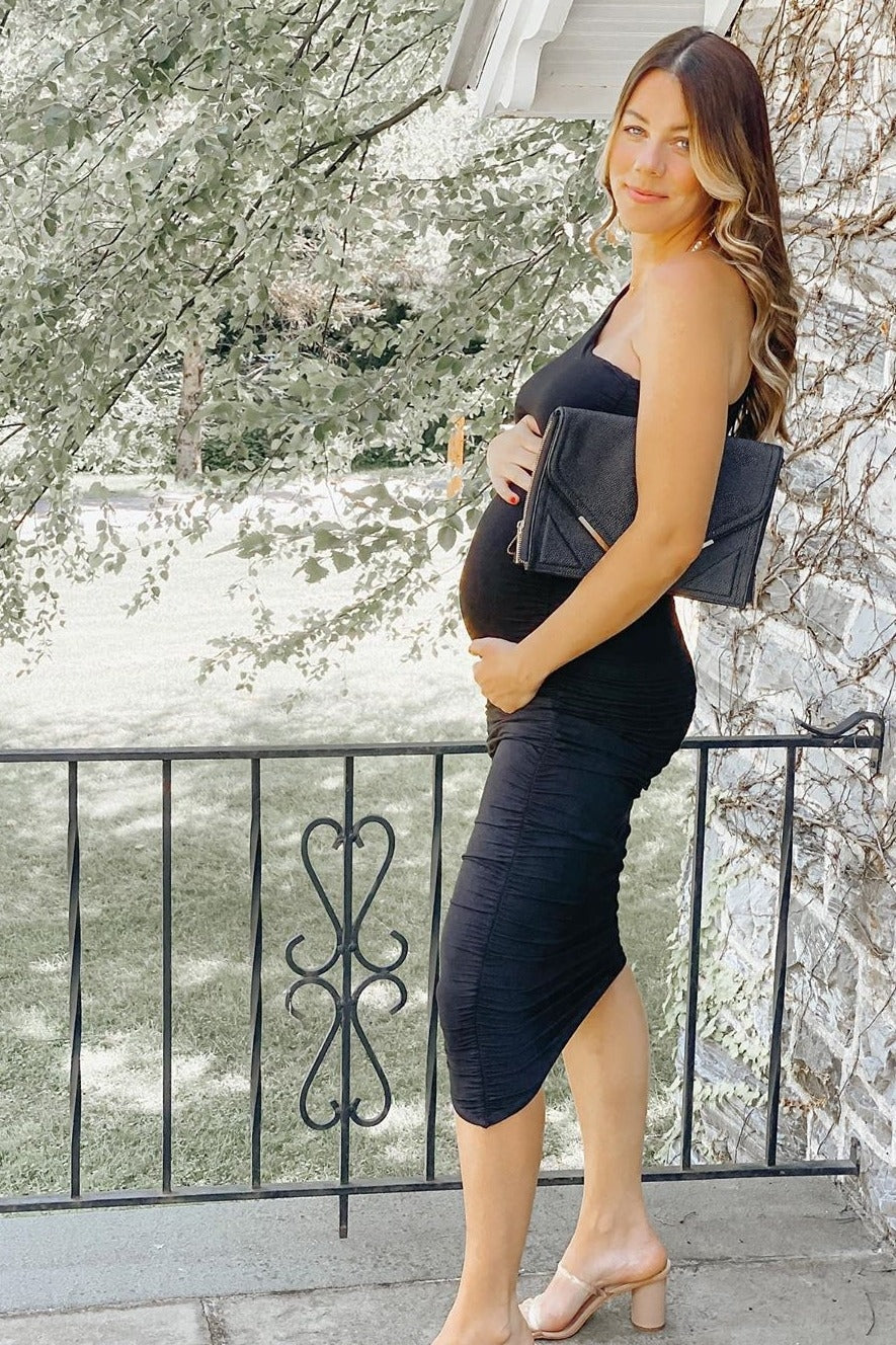 pink blush maternity black dress PinkBlush Black Maternity/Nursing Maxi Dress