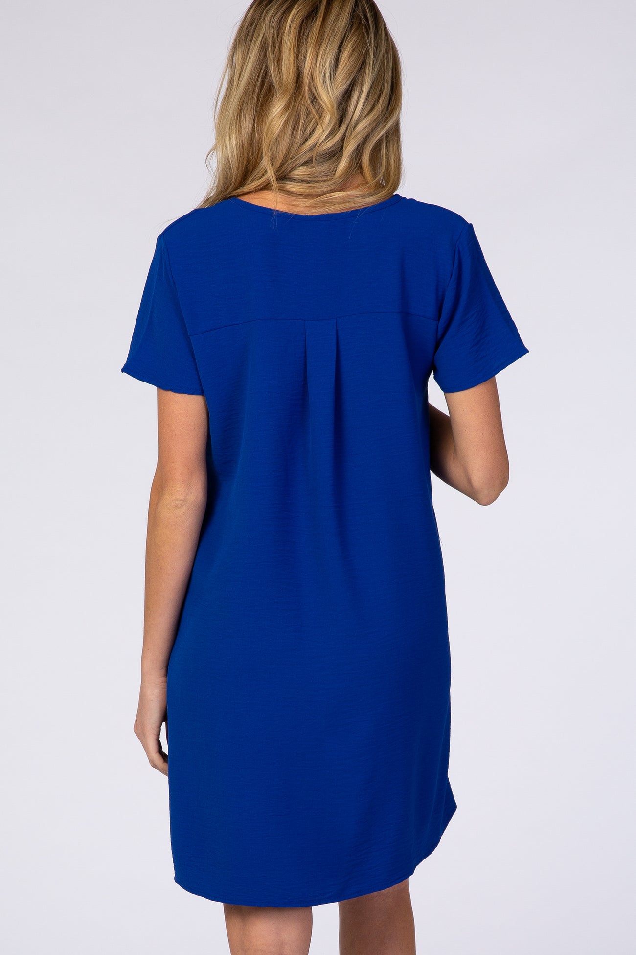 royal blue maternity dress short Bearsland Women Summer Short Sleeve Maternity Dress Side Ruched Mama Pregnancy Bodycon Dress,royalblue,XL, Women's