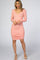 PinkBlush Salmon Ribbed Fitted Nursing Dress