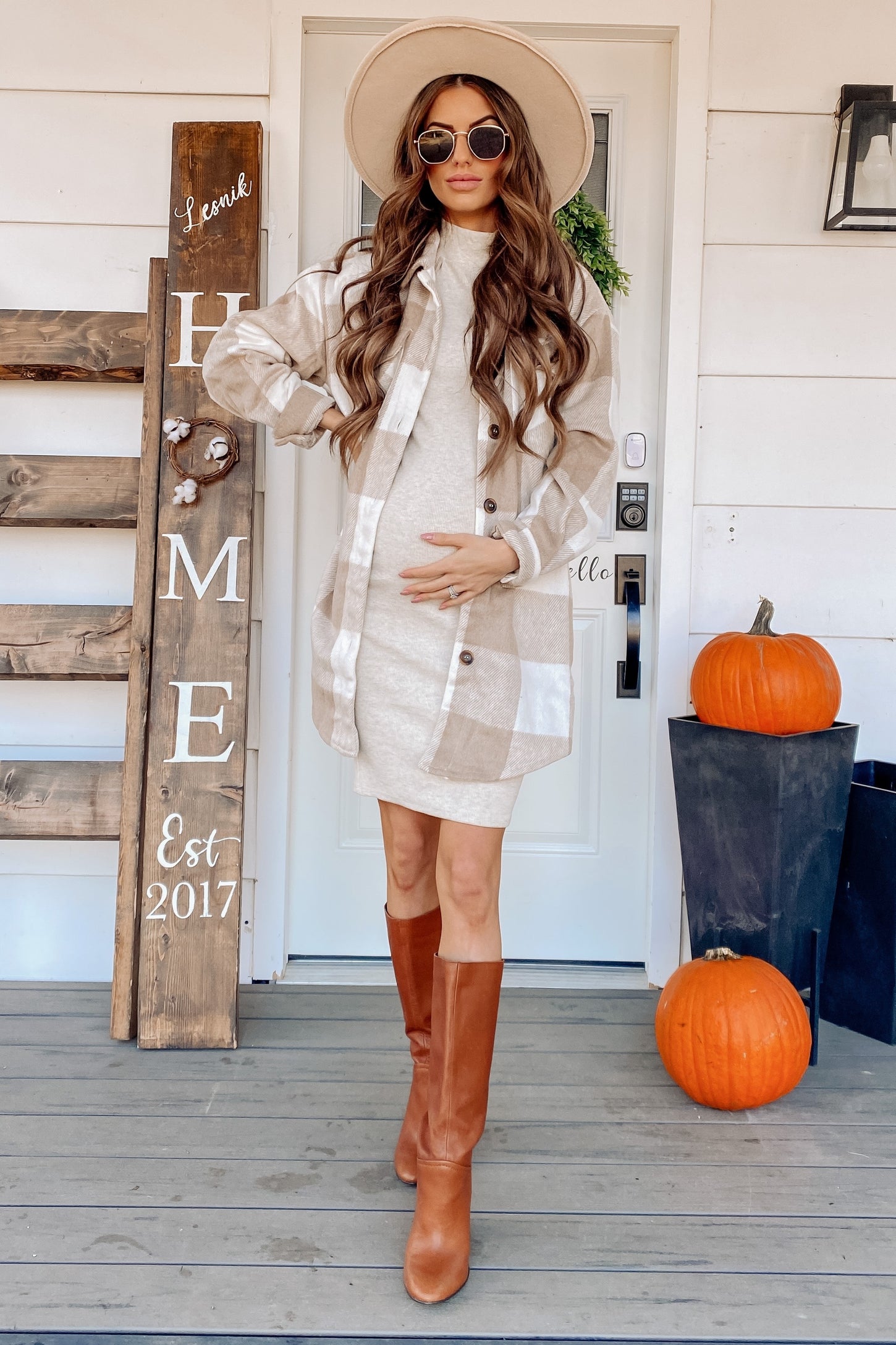 Beige Ribbed Mock Neck Fitted Maternity Dress Beige Ribbed Mock Neck Fitted Maternity Dress
