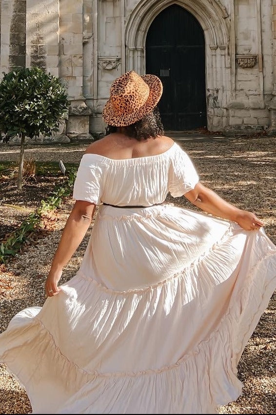 Cream Off Shoulder Ruffle Tiered Maxi Dress PinkBlush Cream Off Shoulder Ruffle Tiered Maxi Dress PinkBlush