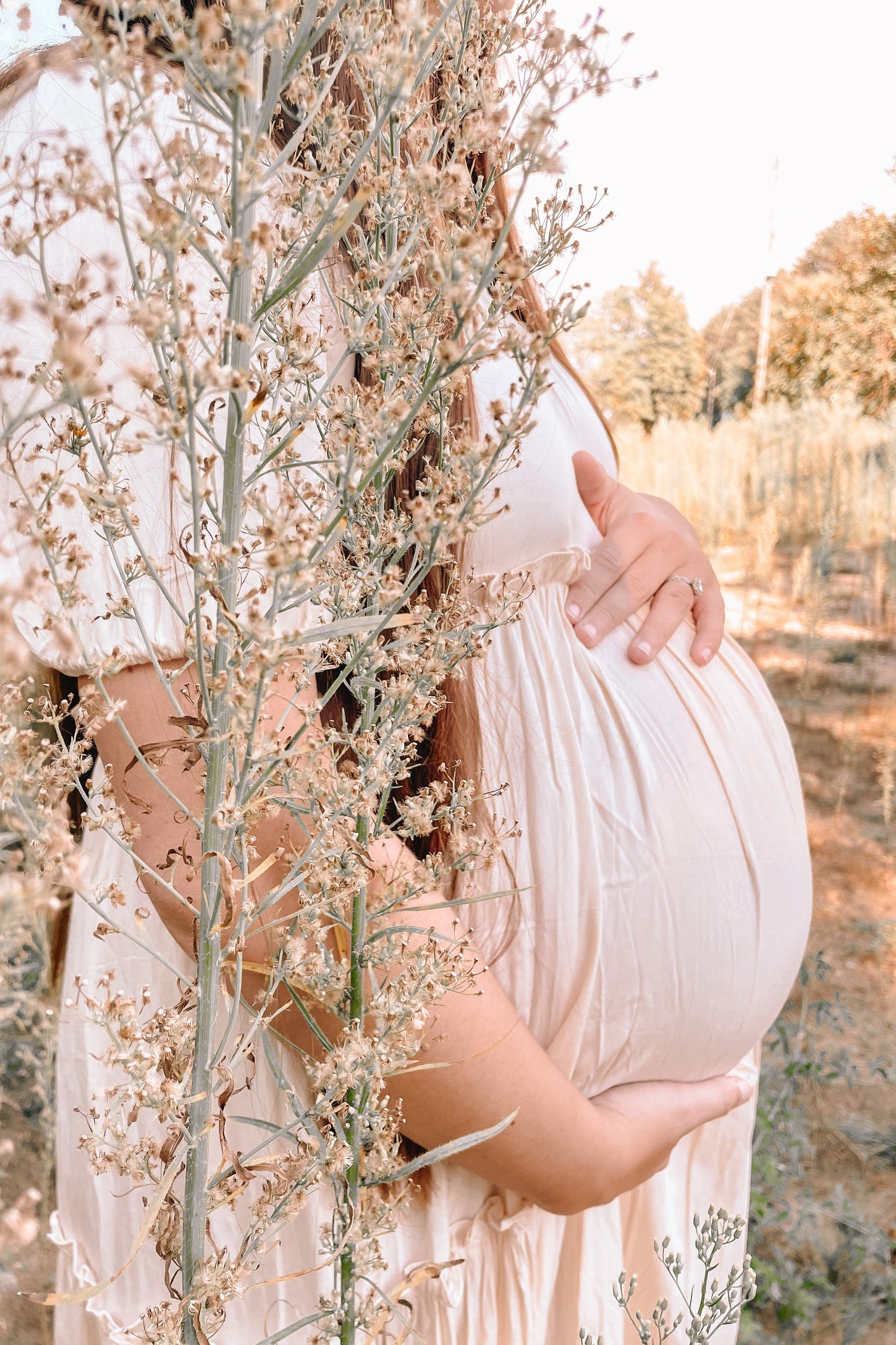Cream Off Shoulder Ruffle Tiered Maternity Maxi Dress PinkBlush Cream Off Shoulder Ruffle Tiered Maternity Maxi Dress PinkBlush