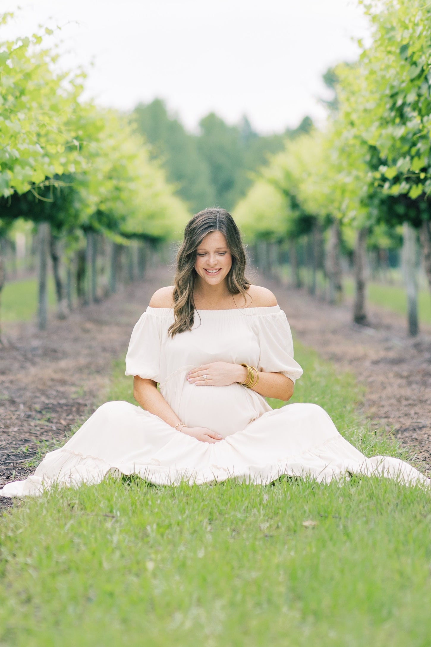 Cream Off Shoulder Ruffle Tiered Maternity Maxi Dress PinkBlush Cream Off Shoulder Ruffle Tiered Maternity Maxi Dress PinkBlush