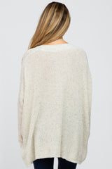 Ivory Speckled Oversized Maternity Sweater