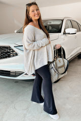 Ivory Speckled Oversized Maternity Sweater