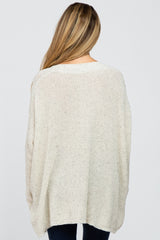 Ivory Speckled Oversized Maternity Sweater