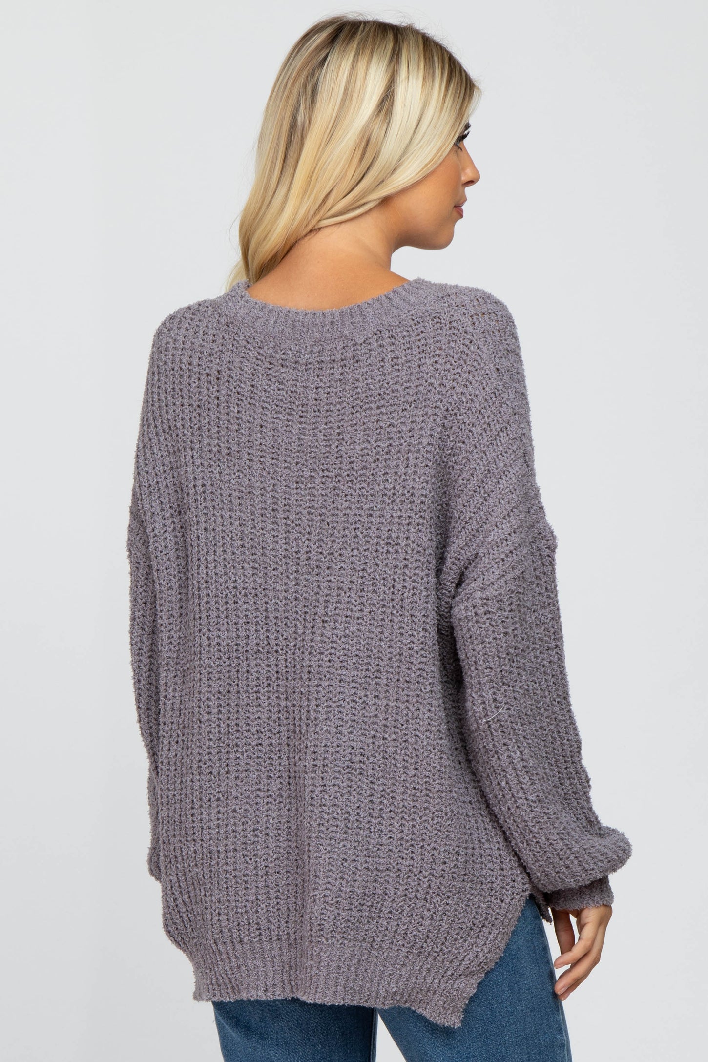 Charcoal Dropped Shoulder Sweater
