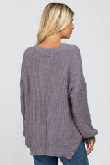 Charcoal Dropped Shoulder Sweater