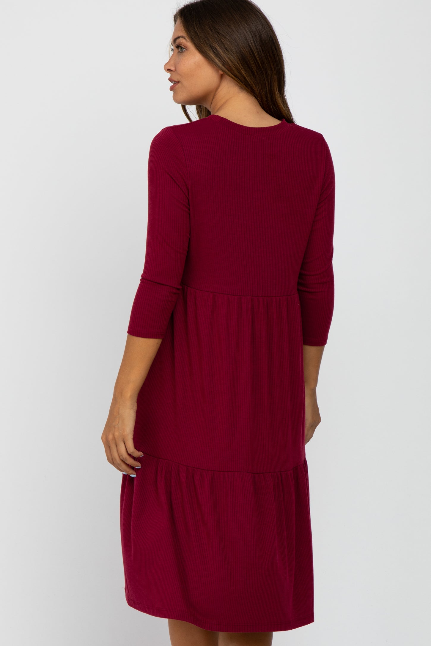 3/4 sleeve red dress Women's Coming In Hot Red 3/4 Sleeve Fringe Mini Dress | Size: Xs