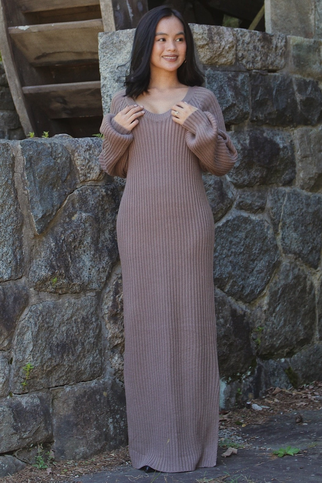 long sleeve maxi sweater dress Taupe Side Slit Architectural Corset Silk Velvet WAIST Wrap the tape exchange-women-s-aerozero-relaxed-shirt-lr Color:Custom Color (For Free)
