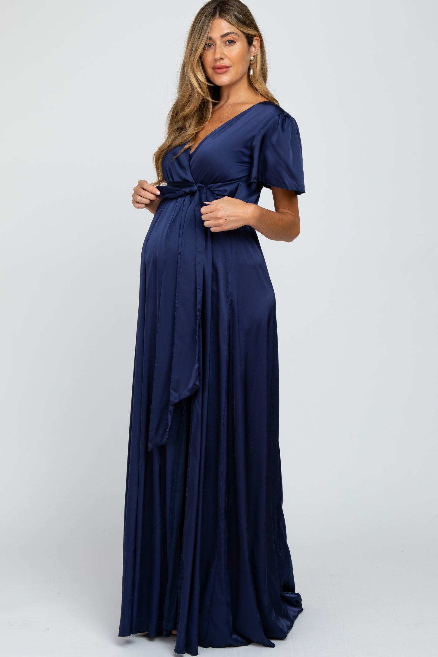 Floor Length Navy Blue Formal Maternity Dress Fabulous Long Blue Long Sleeves Velvet Maternity Dress Floor Length Navy Blue Formal Maternity Dress Fabulous Long Blue Long Sleeves Velvet Maternity Dress
