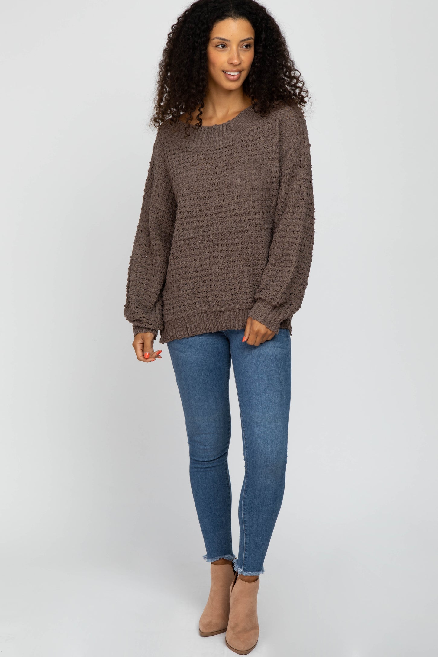 Mocha Chunky Knit Sweater