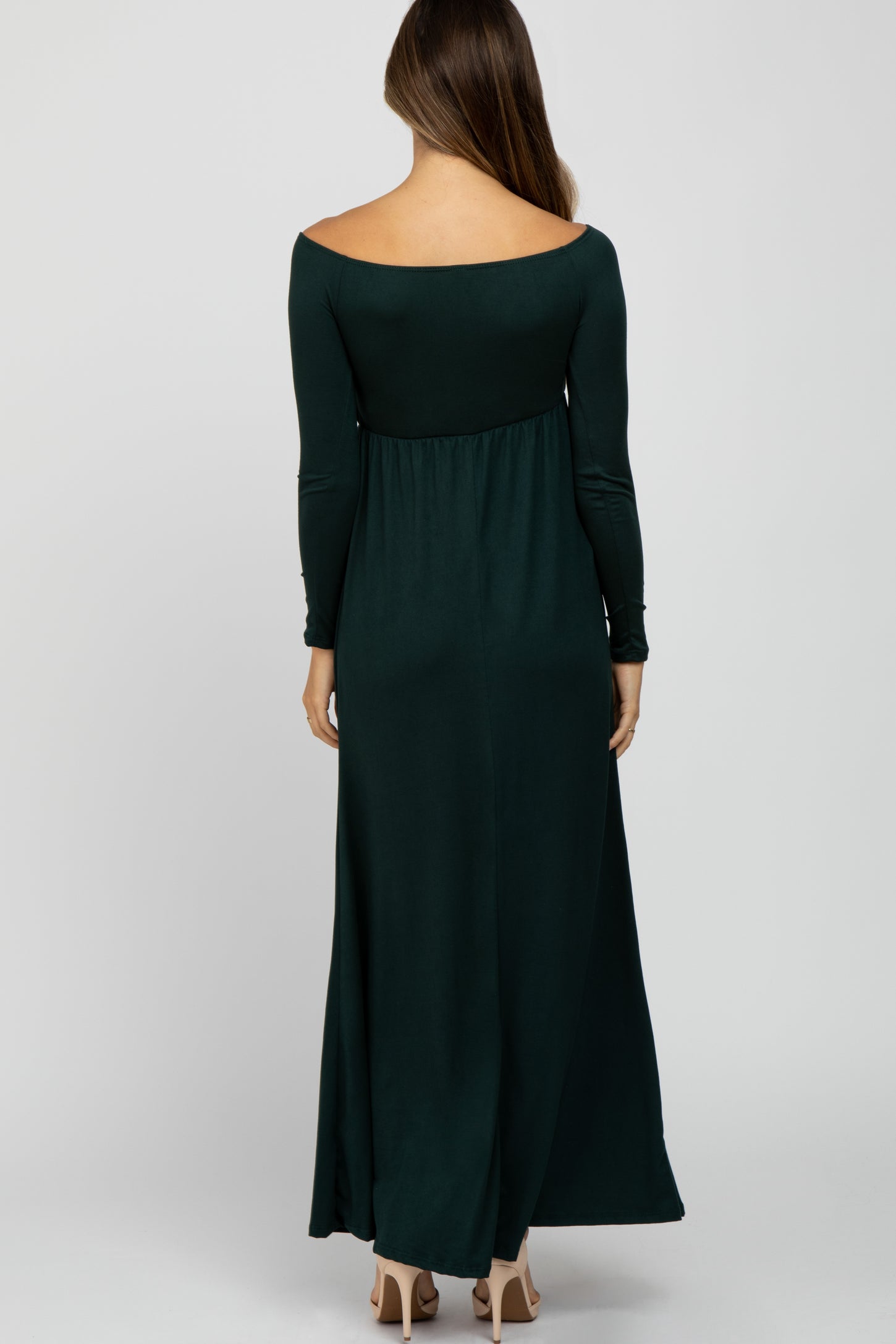 Forest Green Wrap Front Empire Waist Maternity Maxi Dress Large Forest Green Wrap Front Empire Waist Maternity Maxi Dress Large