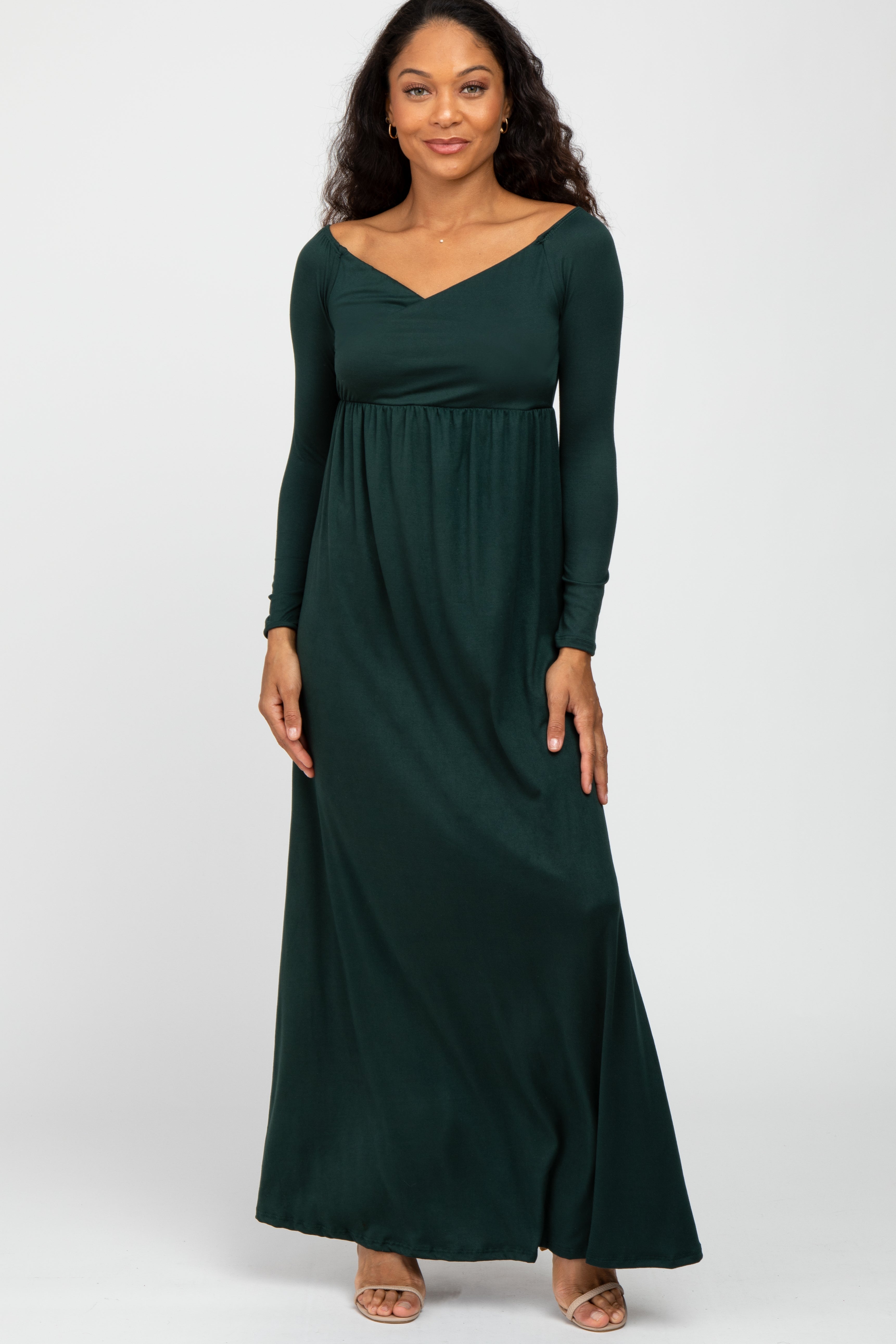 empire waist maternity dress Forest Green Wrap Front Maxi Large micro:dae44c2fcc78c58cb9ec82b6c7f15ce8 Made from lightweight ss with Green and Conditions Available::Excellent - this item is in excellent condition with no major issues.