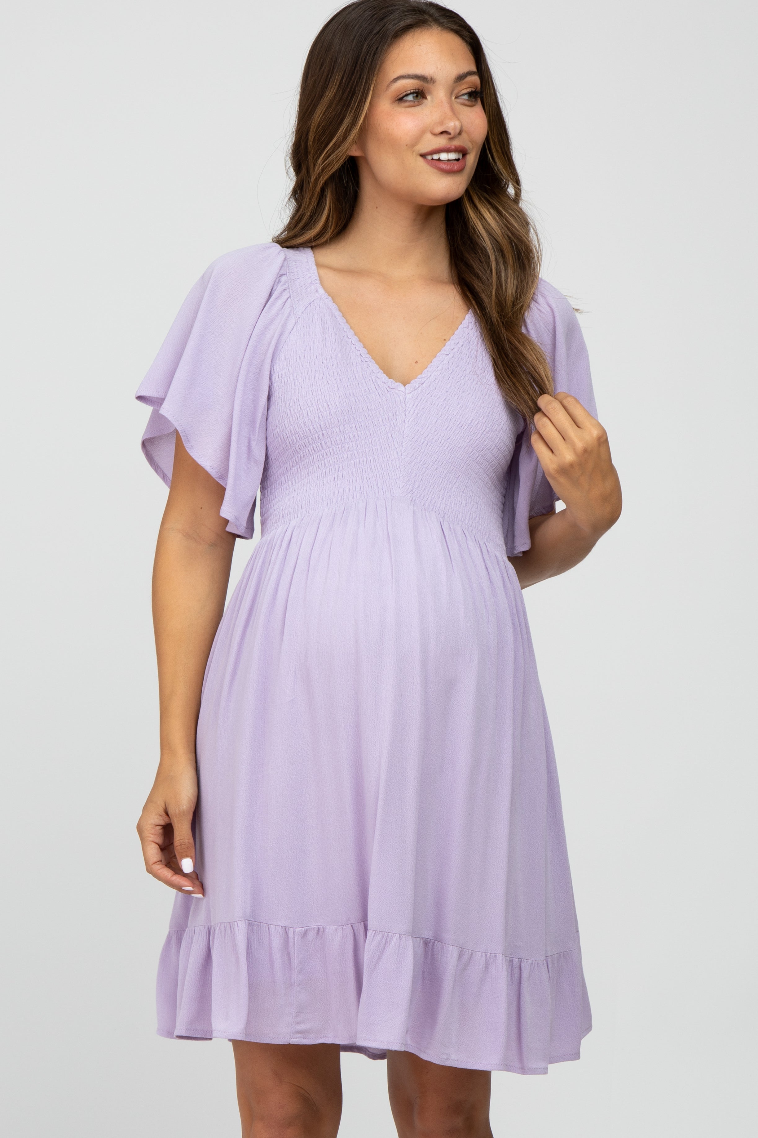 pastel purple maternity dress FOR SALE