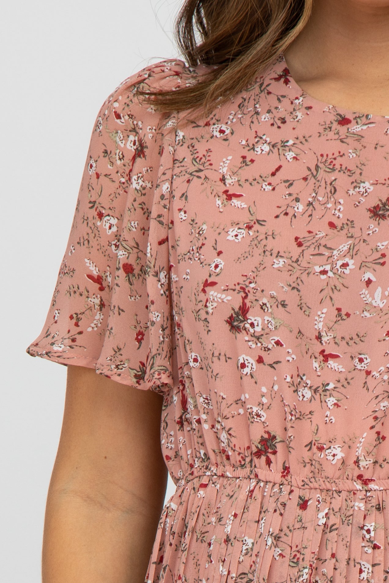 long sleeve midi lace dress SEA NY Arianna Lace Short Sleeve Midi Dress in Blue – Hampden Clothing main image 0