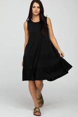 Black Tiered Sleeveless Dress