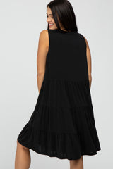 Black Tiered Sleeveless Dress