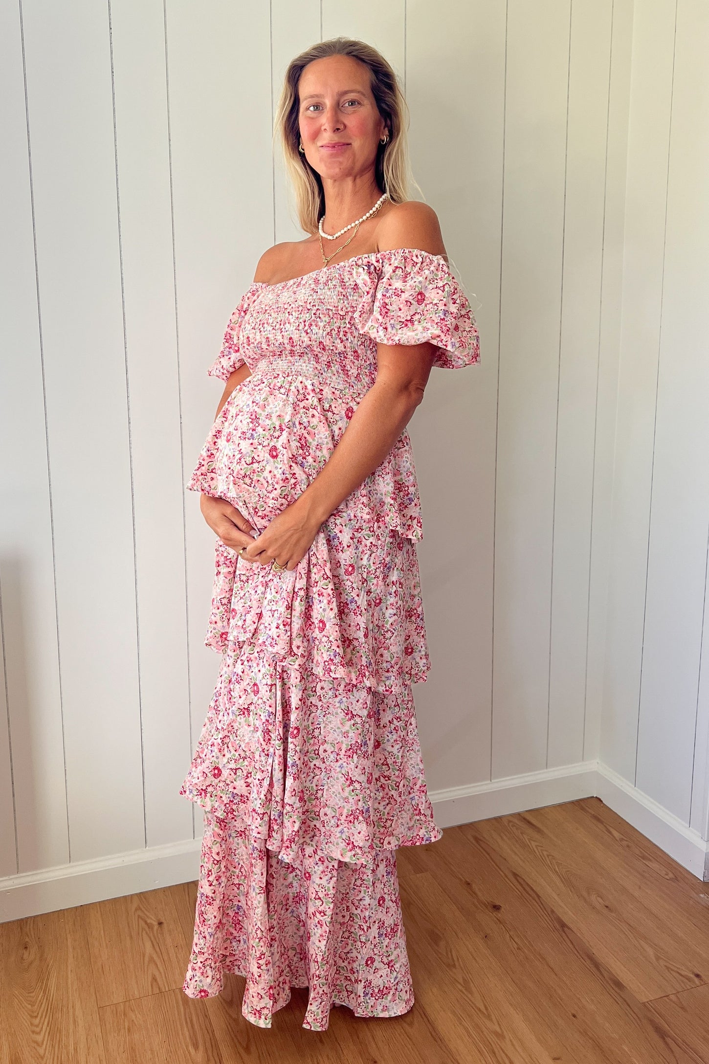 pink ruffle maternity dress Pink Maternity Dress Pink / Tulle / Female