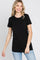 Black Basic Short Sleeve Top