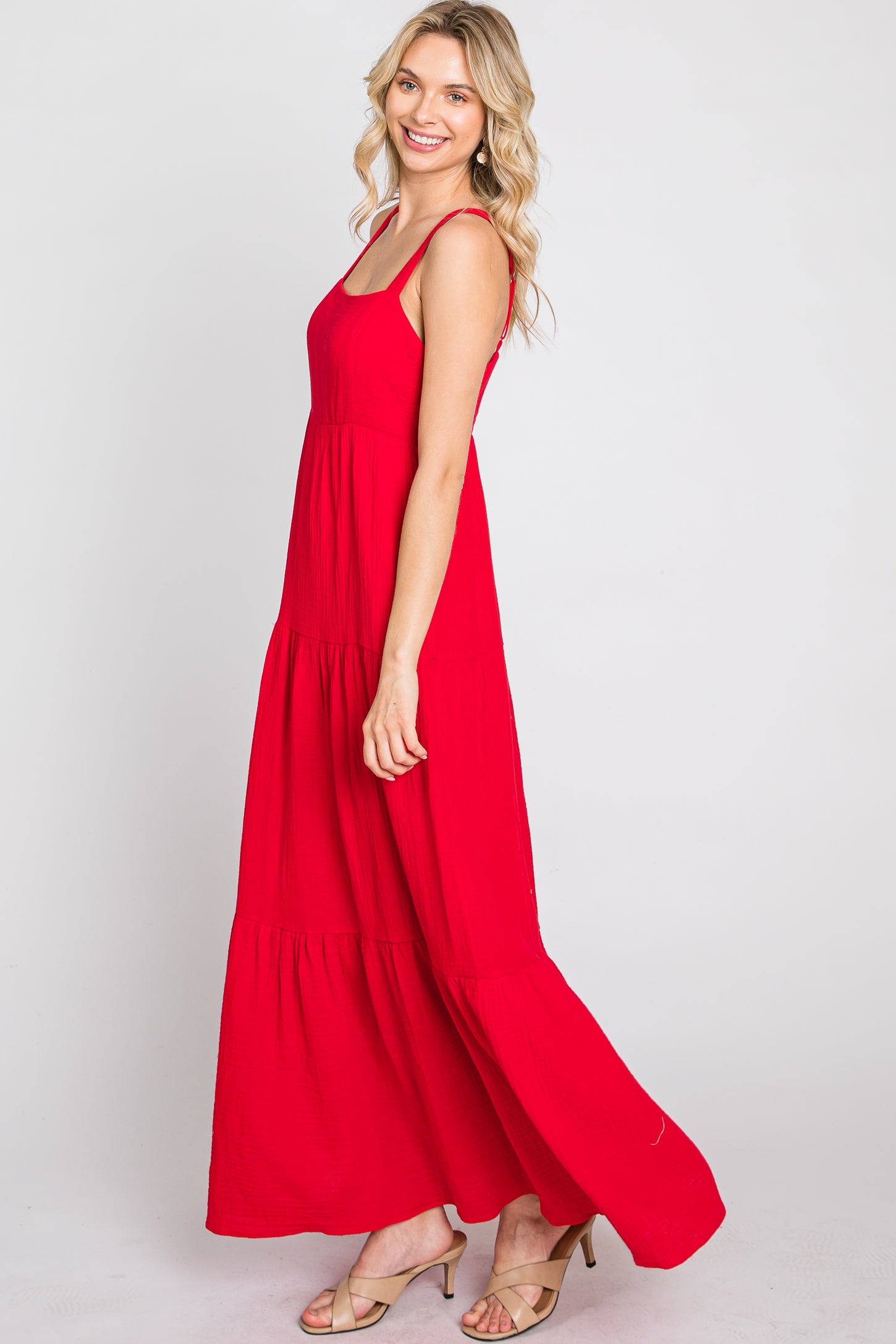 Red Sleeveless Ruffle Tiered Maxi Dress – PinkBlush Red Sleeveless Ruffle Tiered Maxi Dress – PinkBlush