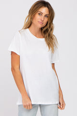 White Oversized Short Sleeve Top
