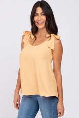Yellow Shoulder Bow Tank Top