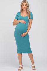 Jade Fitted Maternity Midi Dress