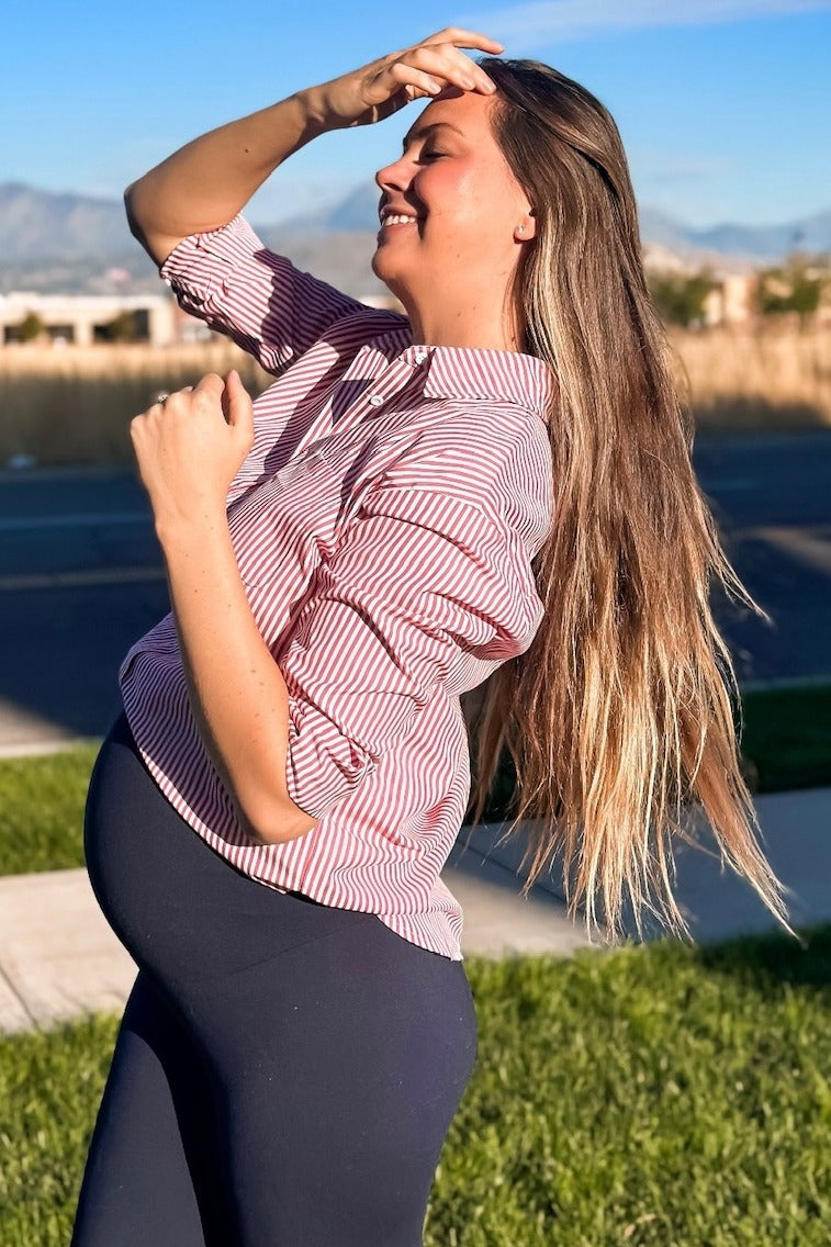 Navy Blue Basic Maternity Leggings