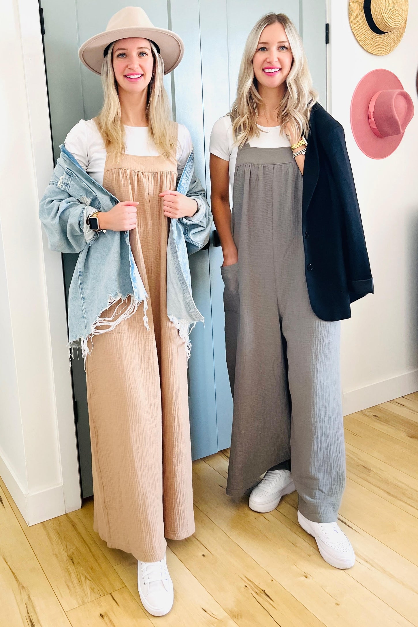 Olive Wide Leg Tie Back Overalls