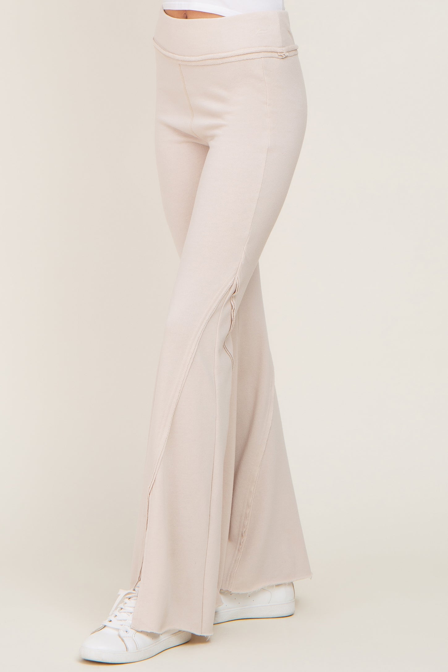 Taupe Terry Flare Lounge Pants