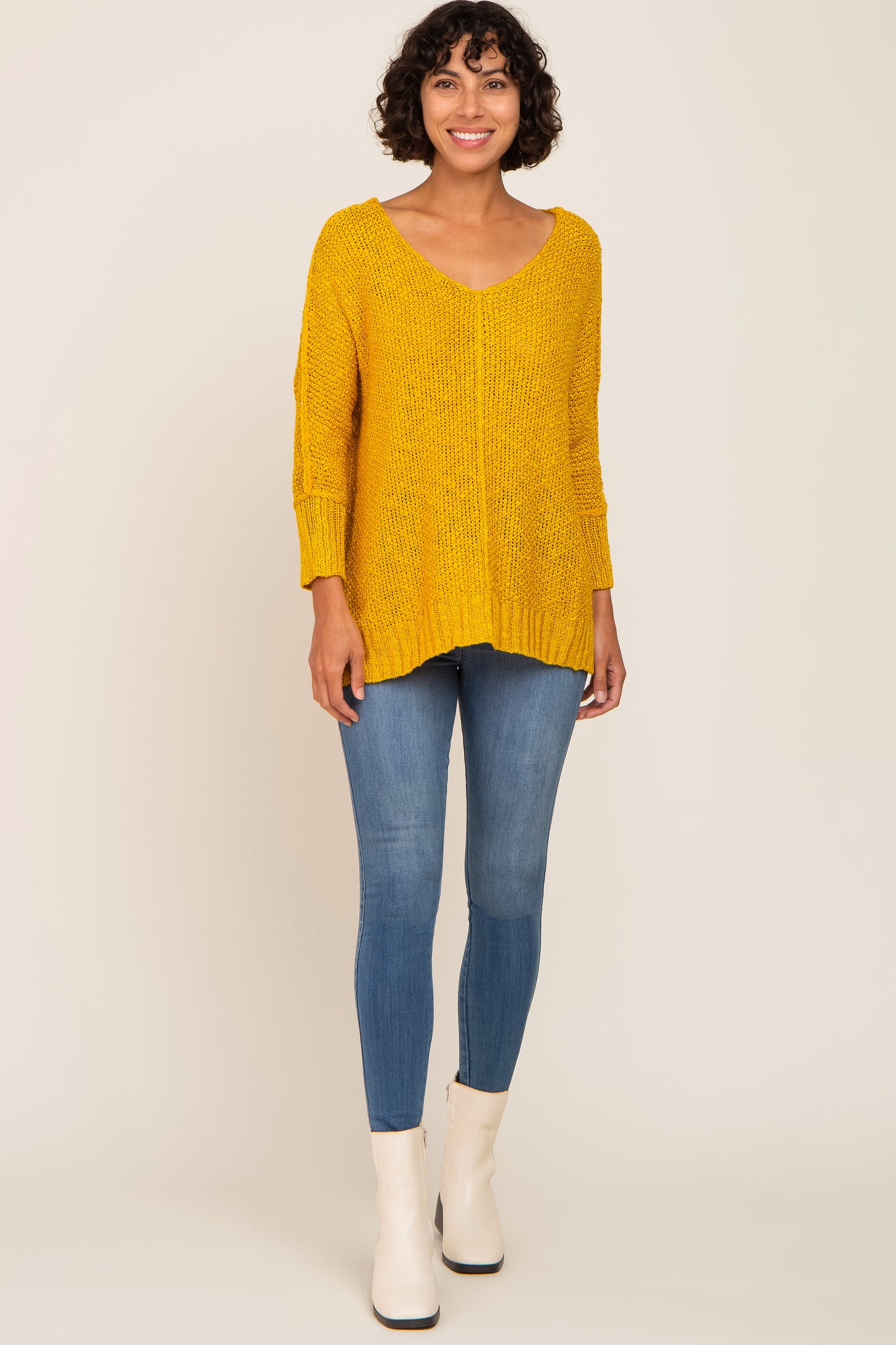 Mustard Chunky Knit Sweater