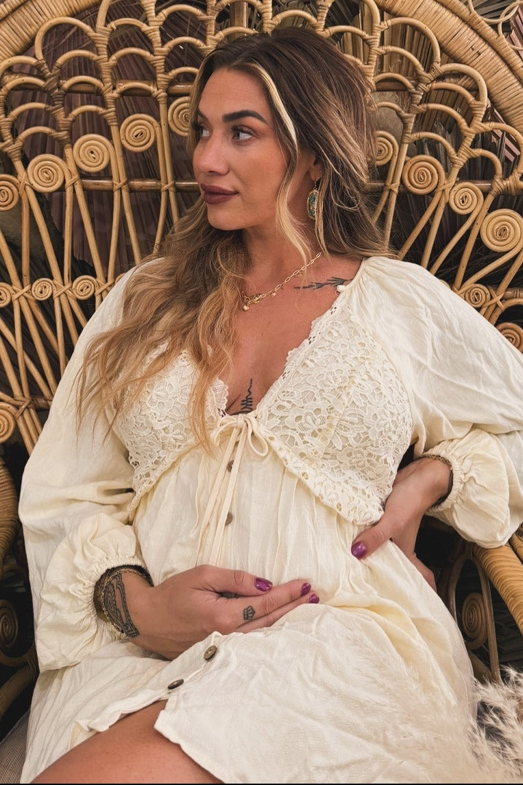 crochet maternity dress Summer Mae Boho Babymoon Mini 105cm;m Crocheted my Maternity Dress :