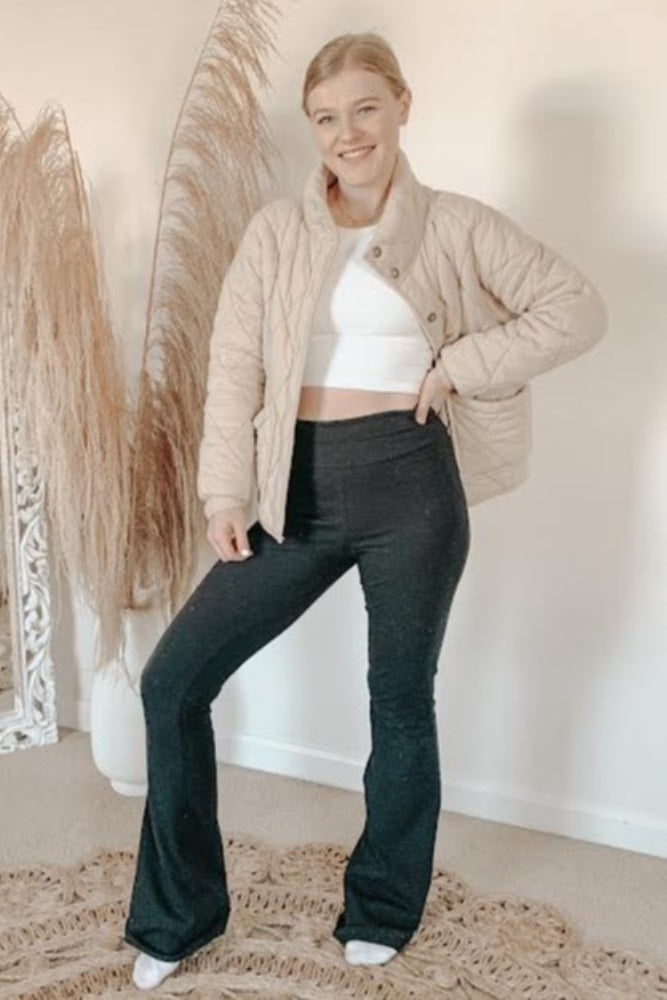 Black Flared Maternity Leggings