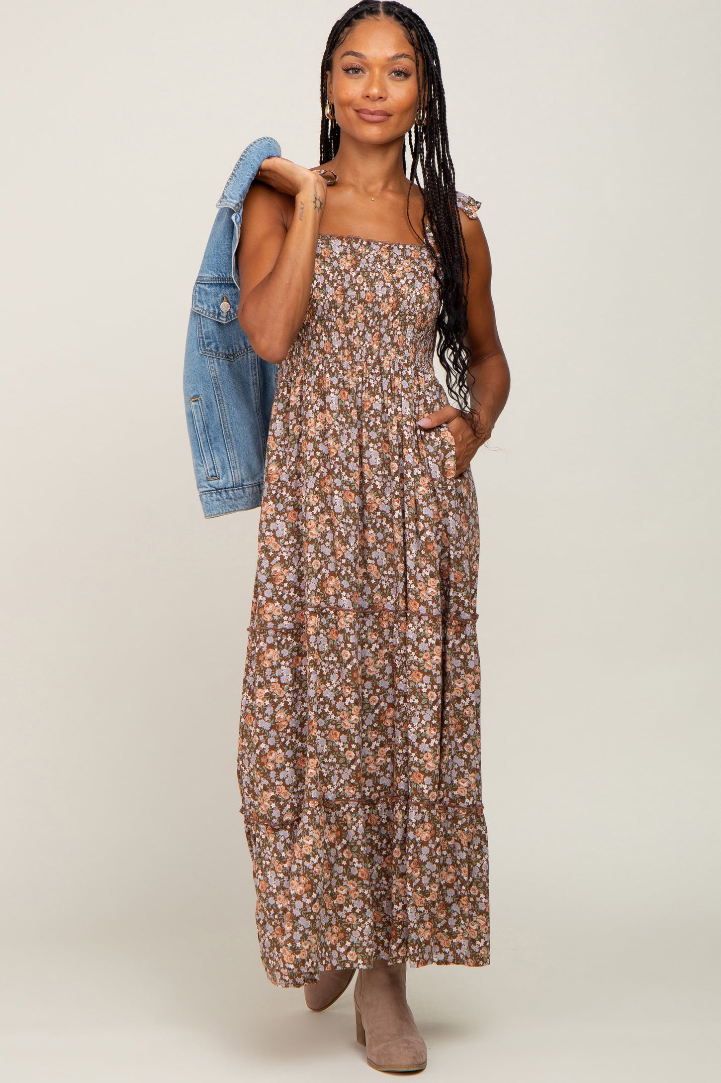sleeveless tiered maxi dress Blue Arpoador Sleeveless Tiered Maxi Dress Blue Arpoador / S