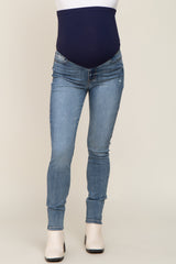 Blue Vintage Wash Maternity Skinny Jeans